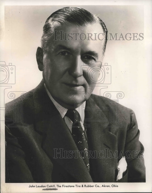  Press Photo John John Loudon Cohill of Firestone Tire and Rubber Company Ohio- Historic Images