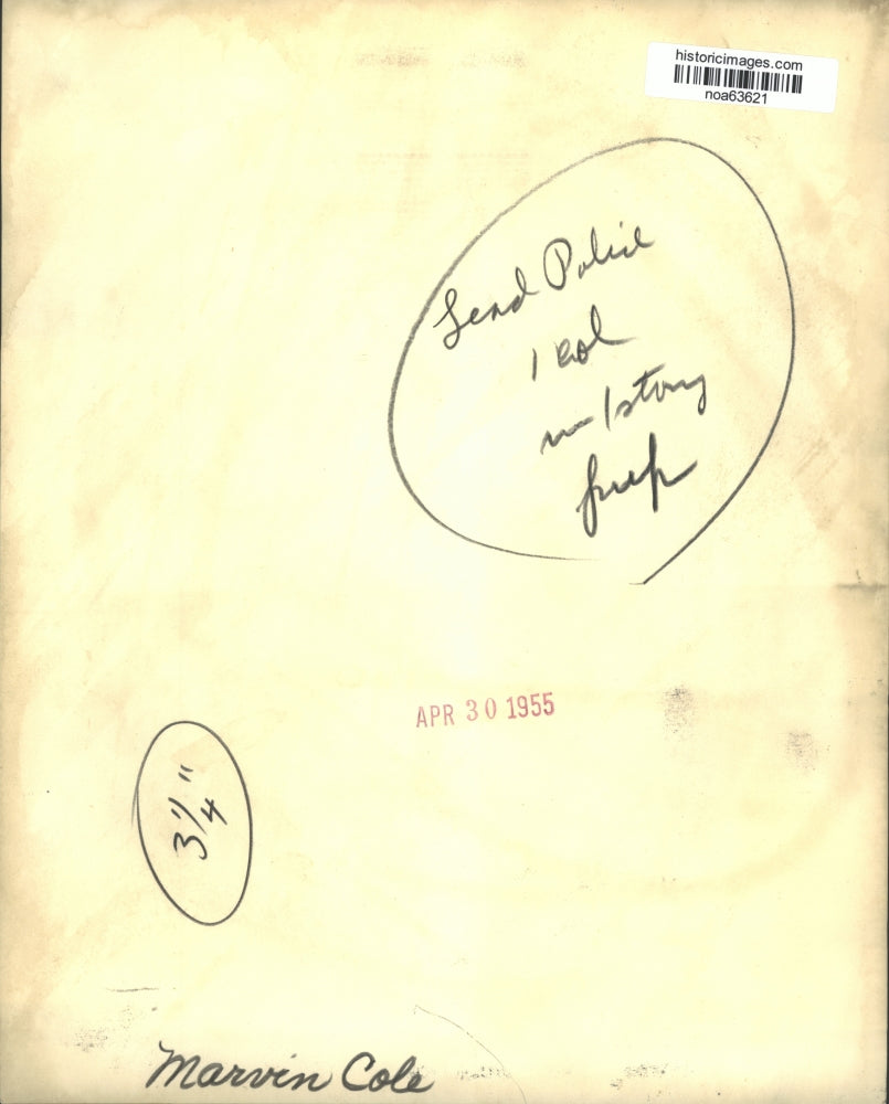 1955 Press Photo Marvin Cole arrested in New Orleans. - noa63621