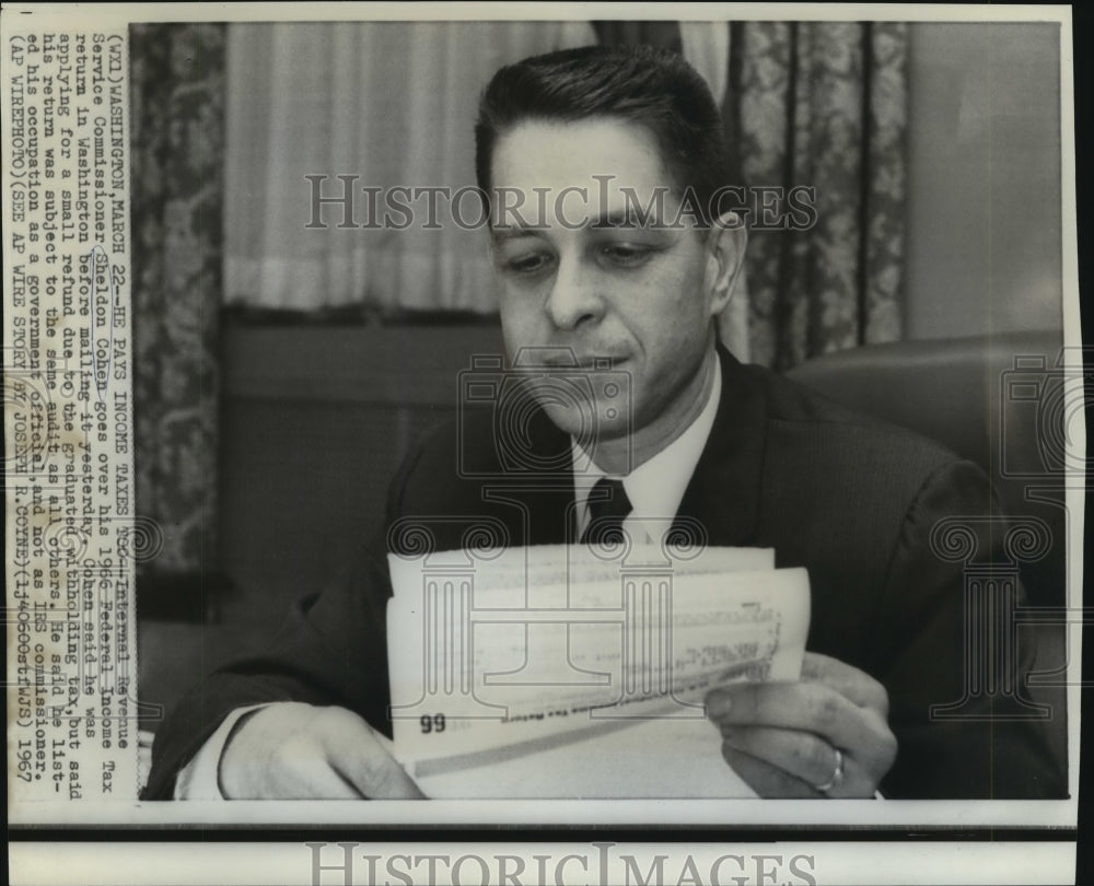 1967 Press Photo Internal Revenue Service Commissioner Sheldon Cohen - noa64015