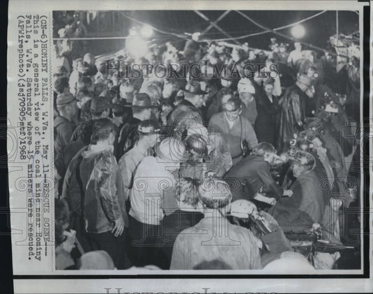 1968 Press Photo Rescue scene in a coal mine near Hominy Falls, West Virginia