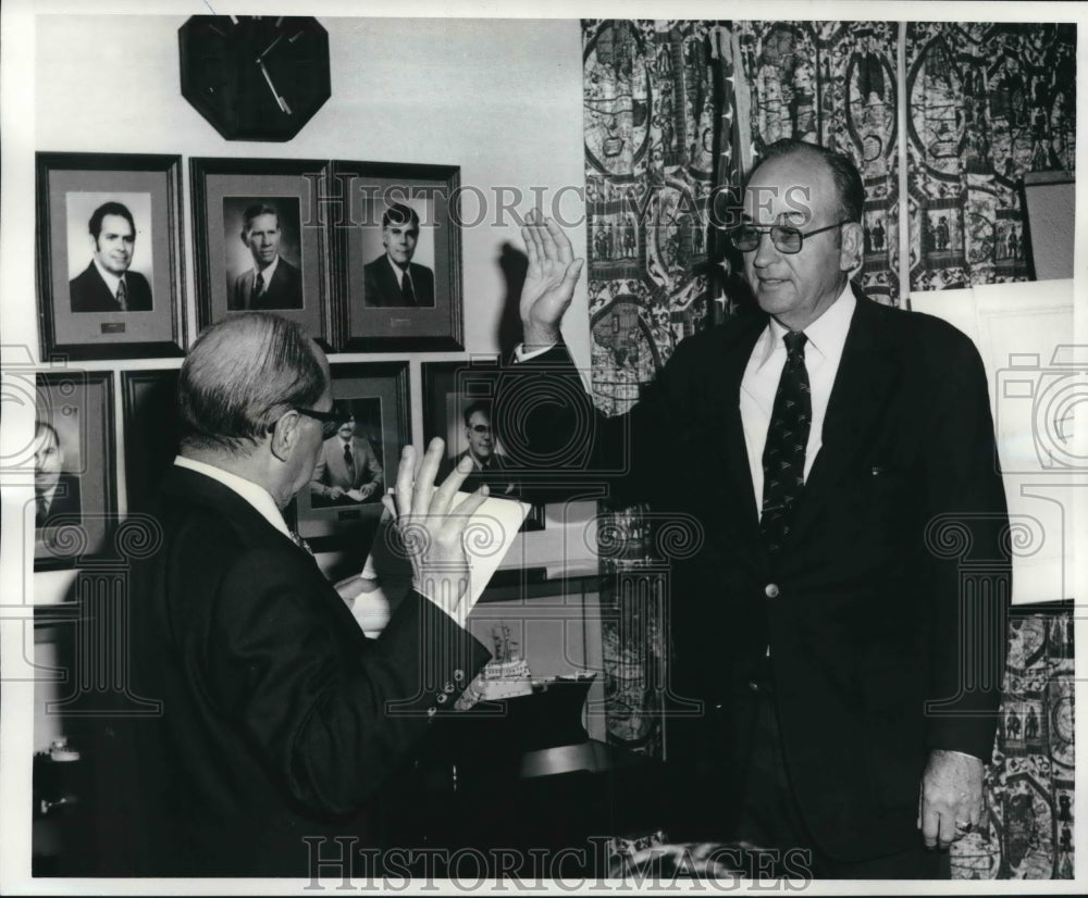  Press Photo Captain J.W. Clark sworn in as Port of New Orleans Board Member - Historic Images