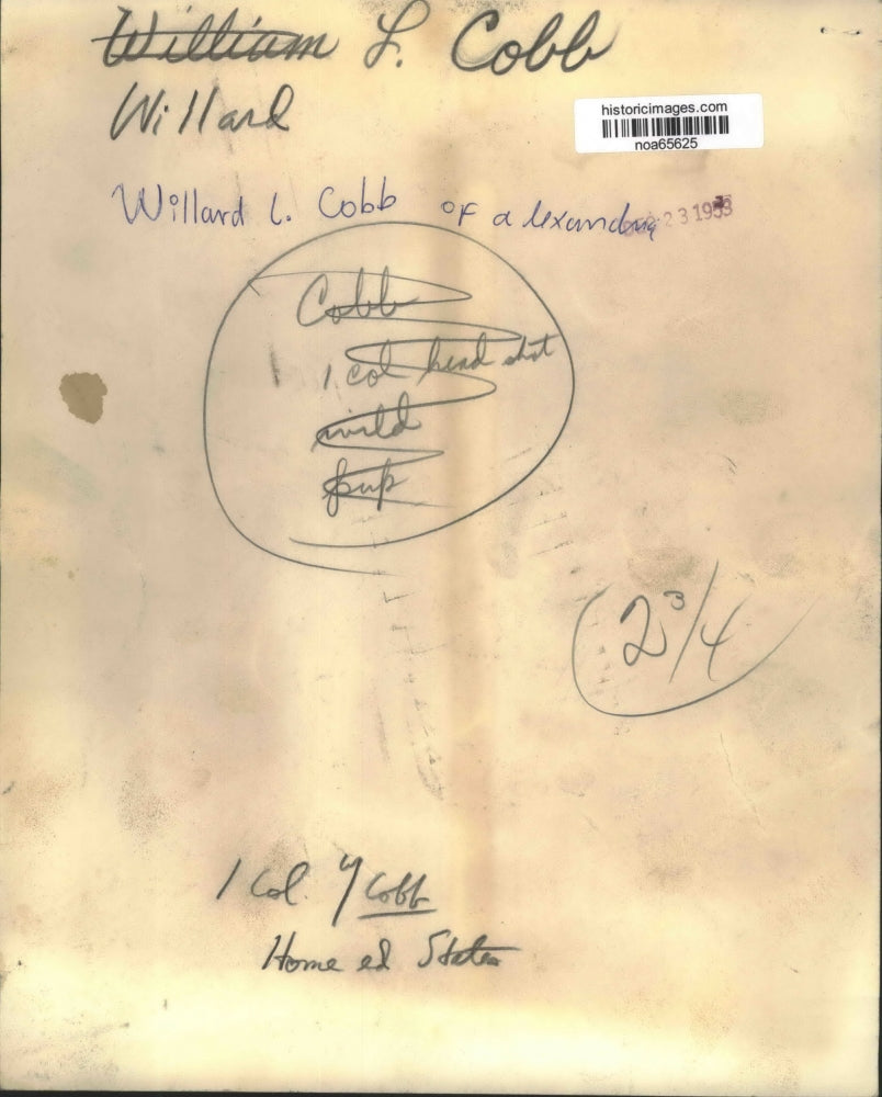1953 Press Photo Willard L. Cobb of Alexandria - noa65625