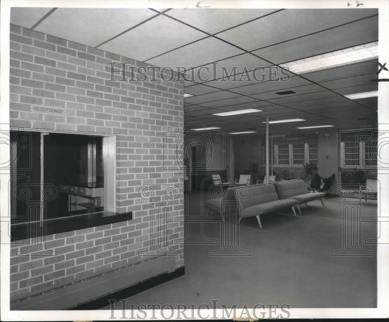 Load image into Gallery viewer, 1955 Press Photo Crippled Children's Hospital Public Waiting Room, New Orleans
