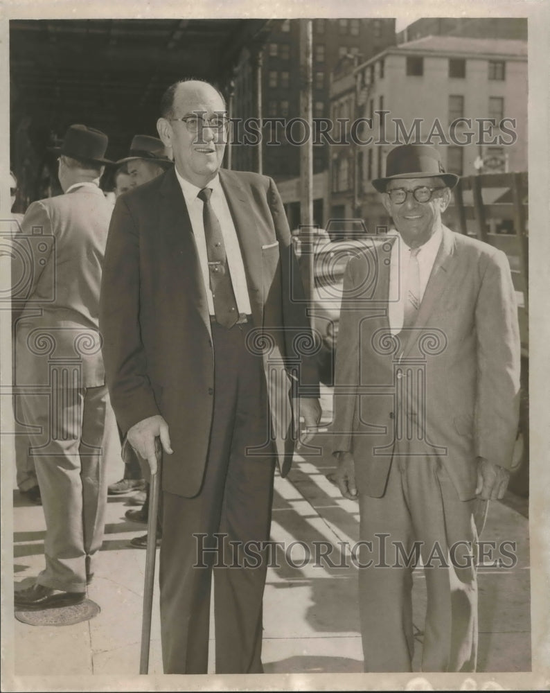 1961 Press Photo Ward Leaders Frank Claffee and Burnie A. Danjean- Historic Images