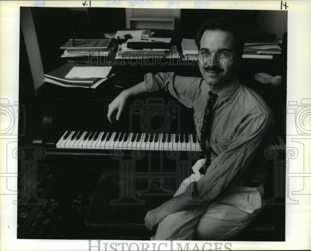 1990 Press Photo Concert pianist Peter Collins in New Orleans for the summer- Historic Images