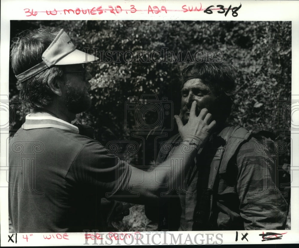 1985 Press Photo View of Vietnam Movie being made at City Park&#39;s Scout Island- Historic Images