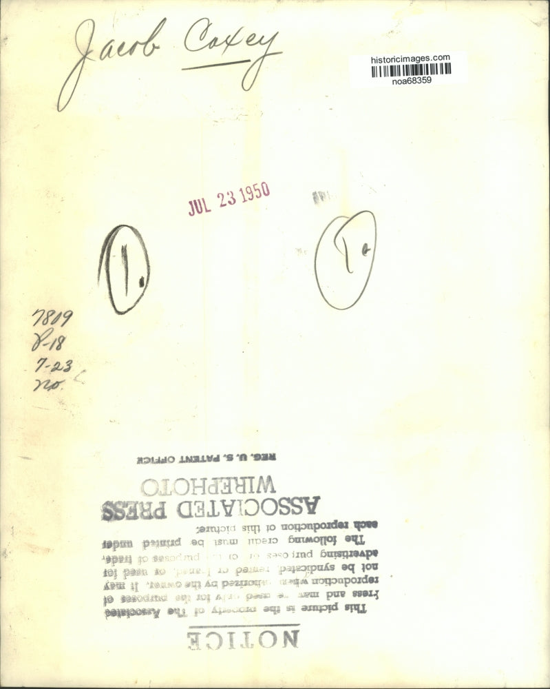 1950 Press Photo "General" Jacob S. Coxey turns 96 years old - noa68359