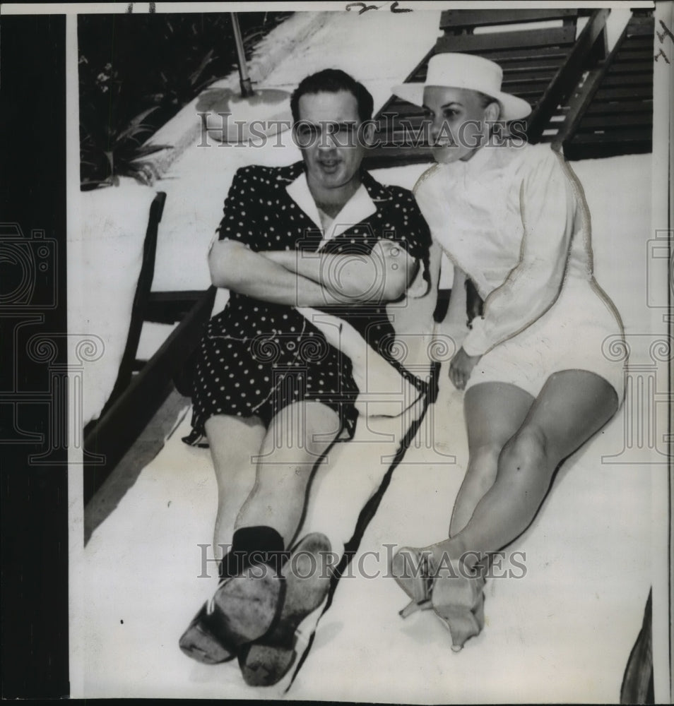 1958 Press Photo Governor &amp; Mrs. Frank Clement of Tennessee in Miami Beach