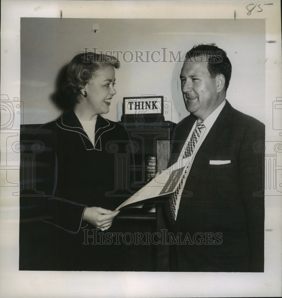 1957 Press Photo Ted Clifford of Life Insurance Company of Louisiana - noa68527
