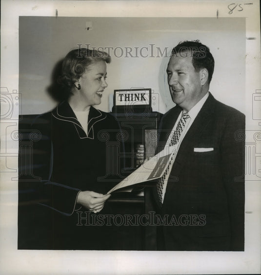 1957 Press Photo Ted Clifford of Life Insurance Company of Louisiana - noa68527