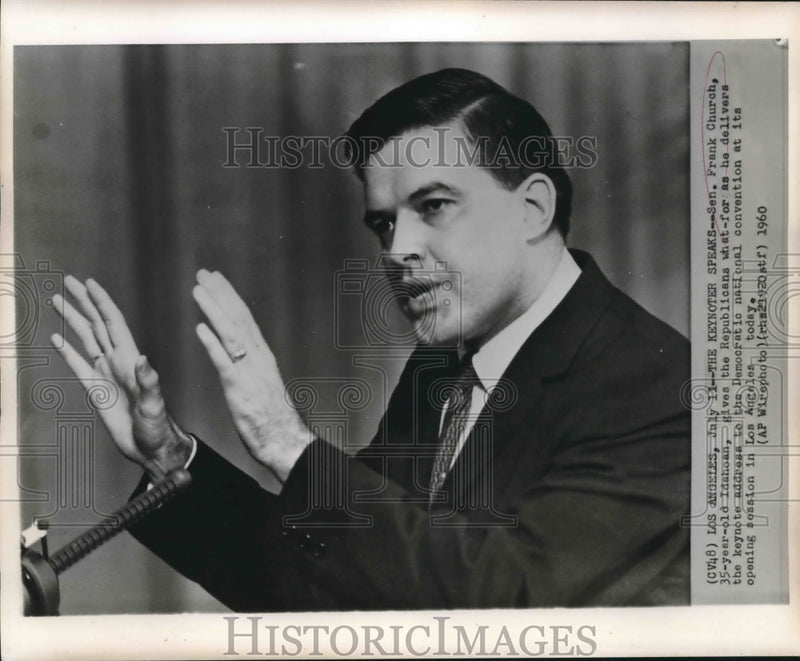 Load image into Gallery viewer, 1960 Press Photo Senator Frank Church at Democratic National Convention
