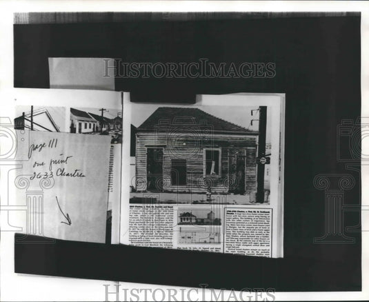  Press Photo Old Chartres Street Building Pictured in a Book- Historic Images