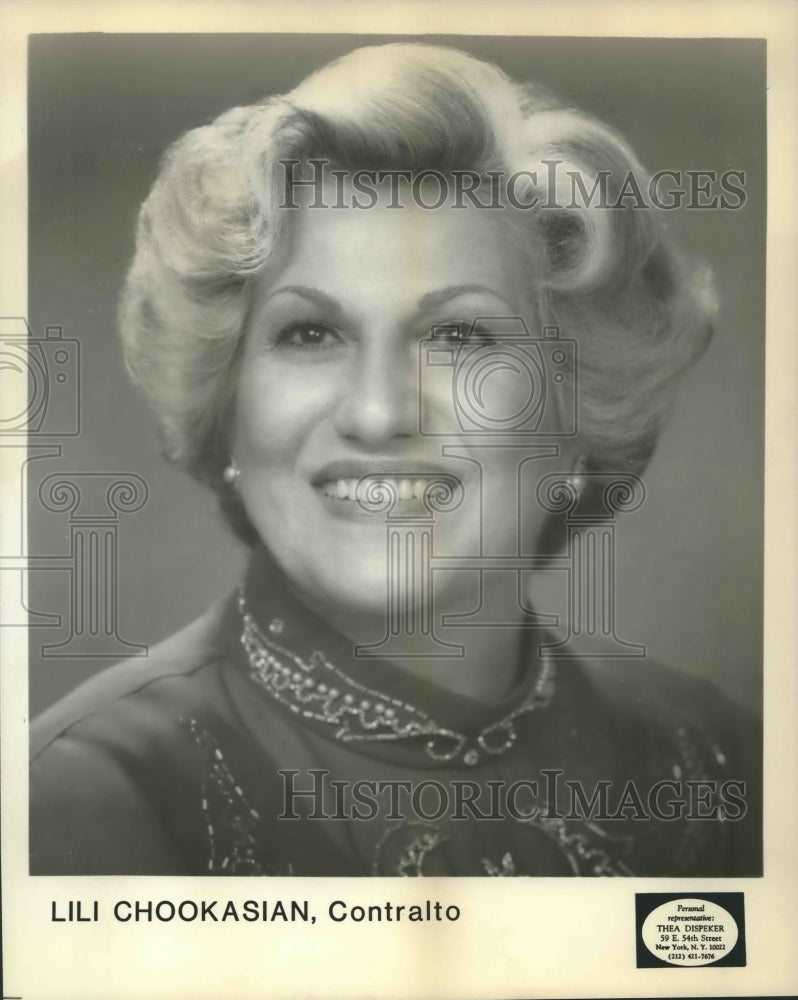 1988 Press Photo Opera Audition Judge Lili Chookasian, Contralto - Historic Images