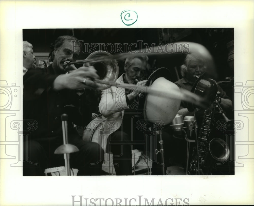 1995 Press Photo The Ken Colyer Trust Jazz Band playing in New Orleans - Historic Images