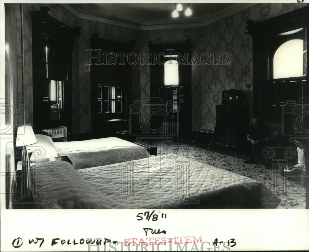 1978 Press Photo Guest room in the &#39;new&#39; Columns Hotel.- Historic Images