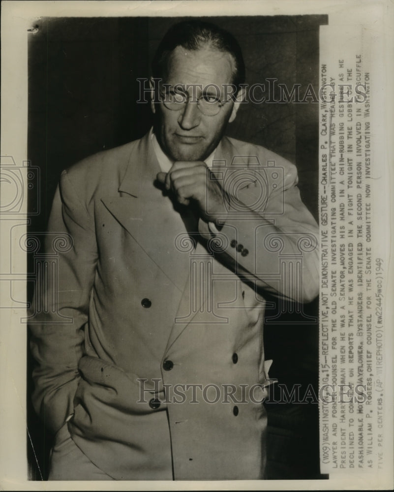 1949 Press Photo Charles P. Clark, Washington Lawyer- Historic Images