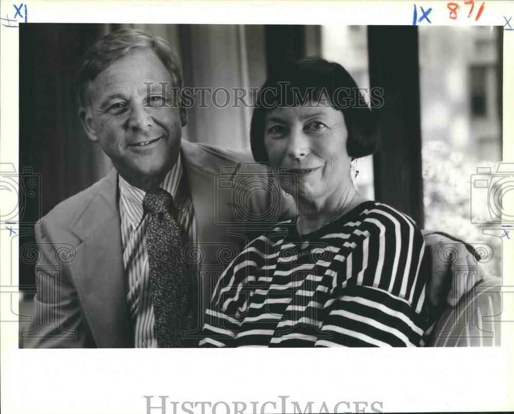 1988 Press Photo Actor William Christopher with wife, Barbara- Historic Images