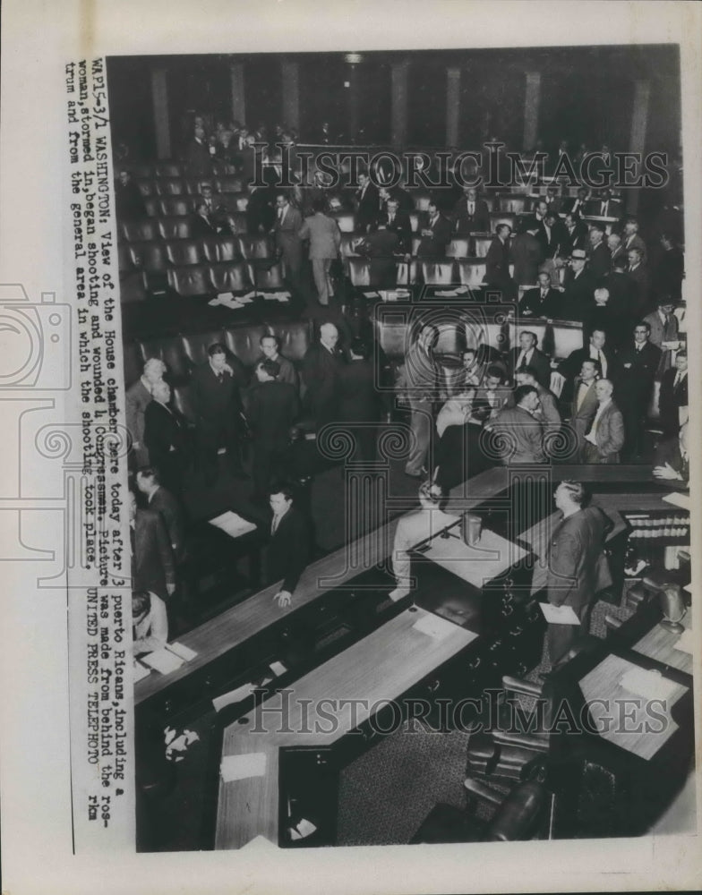 1954 Press Photo Congressmen at the House Chamber after a Shooting- Historic Images