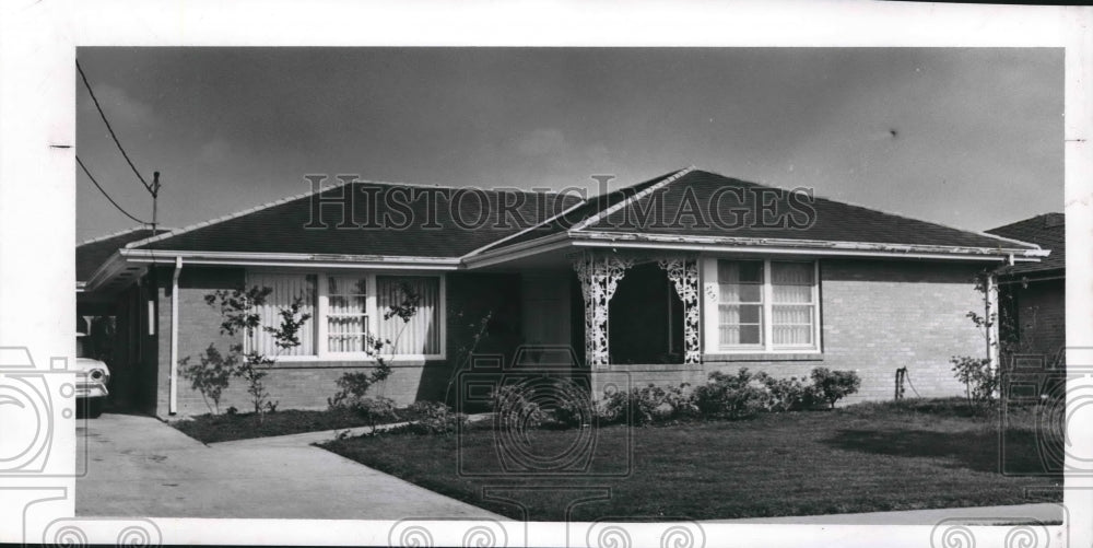  Press Photo Ranch Style Roger Corbeille Home at 5831 Bancroft Drive, Louisiana- Historic Images