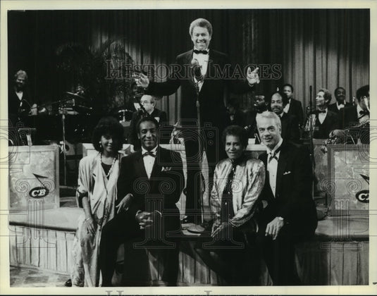 1986 Press Photo Clair & Cliff take Grandma & Grandpa to Count Basie Orchestra.- Historic Images
