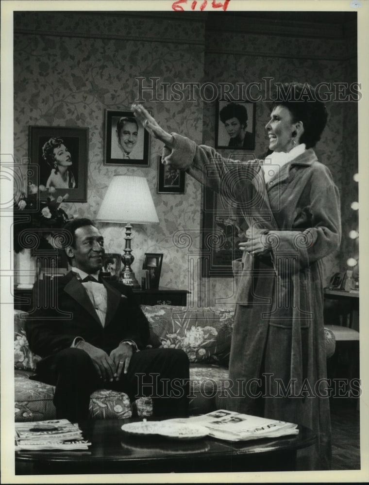 1985 Press Photo Bill Cosby and Lena Horne on &quot;The Cosby Show&quot;- Historic Images