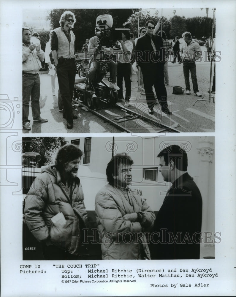 1987 Press Photo Filming of &quot;The Couch Trip&quot;- Historic Images