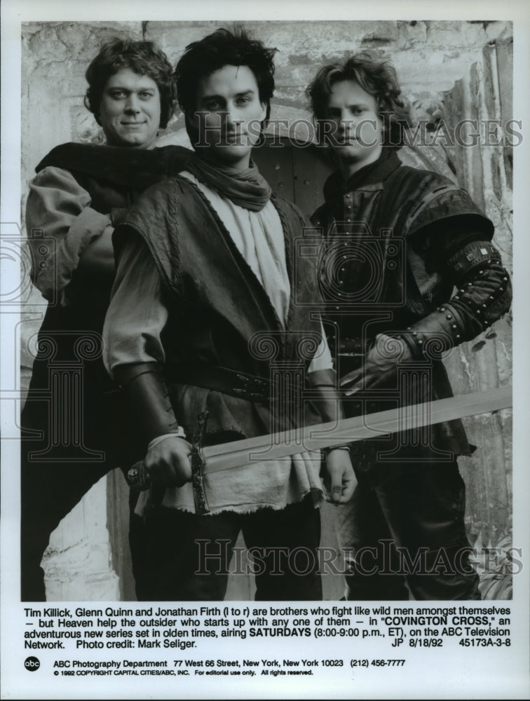 1992 Press Photo Actors Play Brothers in &quot;Covington Cross&quot;- Historic Images