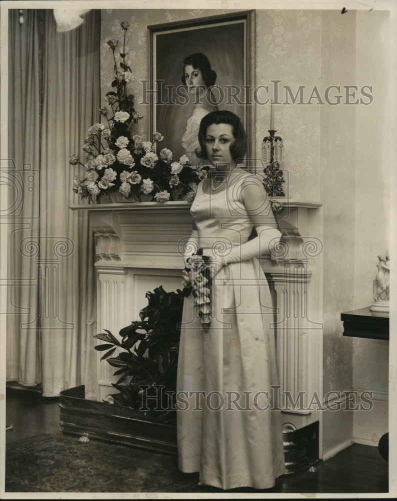 1964 Press Photo Miss Jean Dusenbury Culver at gala debut tea - noa79052