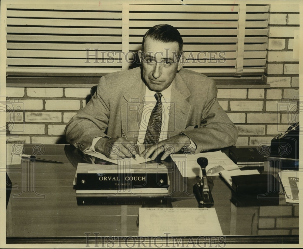 1954 Press Photo Orval Couch, Manager of Claiborne Electric Cooperative in Homer