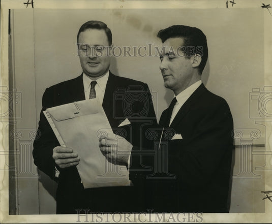 1963 Press Photo Association of Life Underwriters Emile Bayle & David A. Daigle