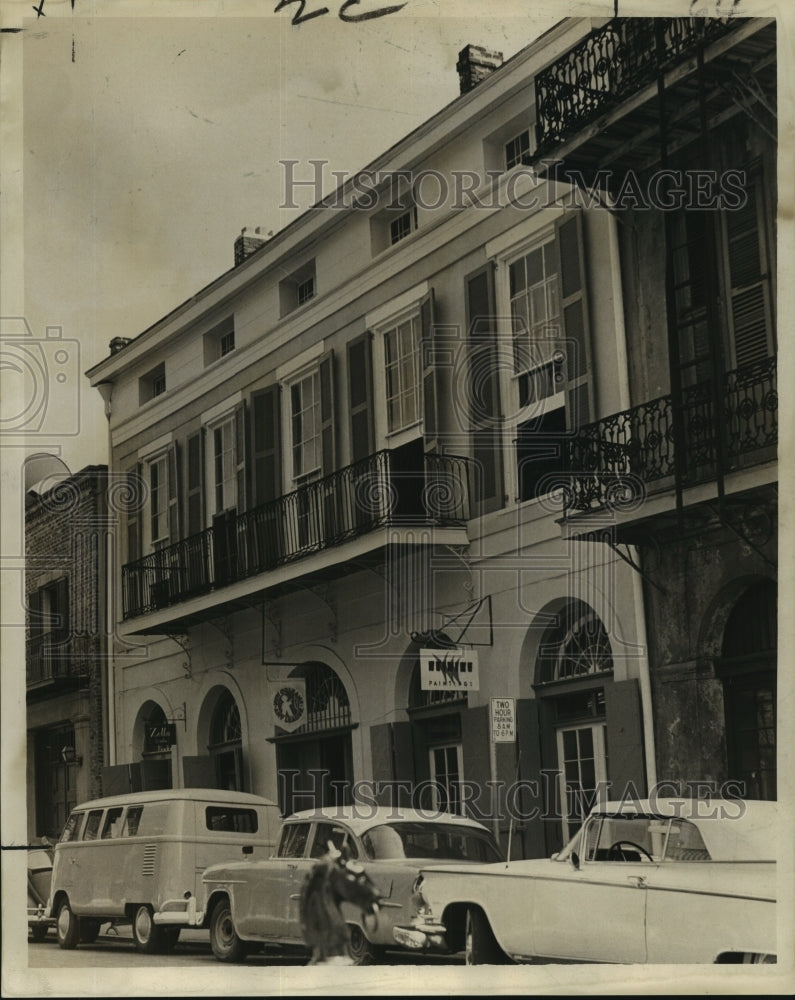 1963 Press Photo French Quarter Creole House Exterior on Toulouse Street- Historic Images