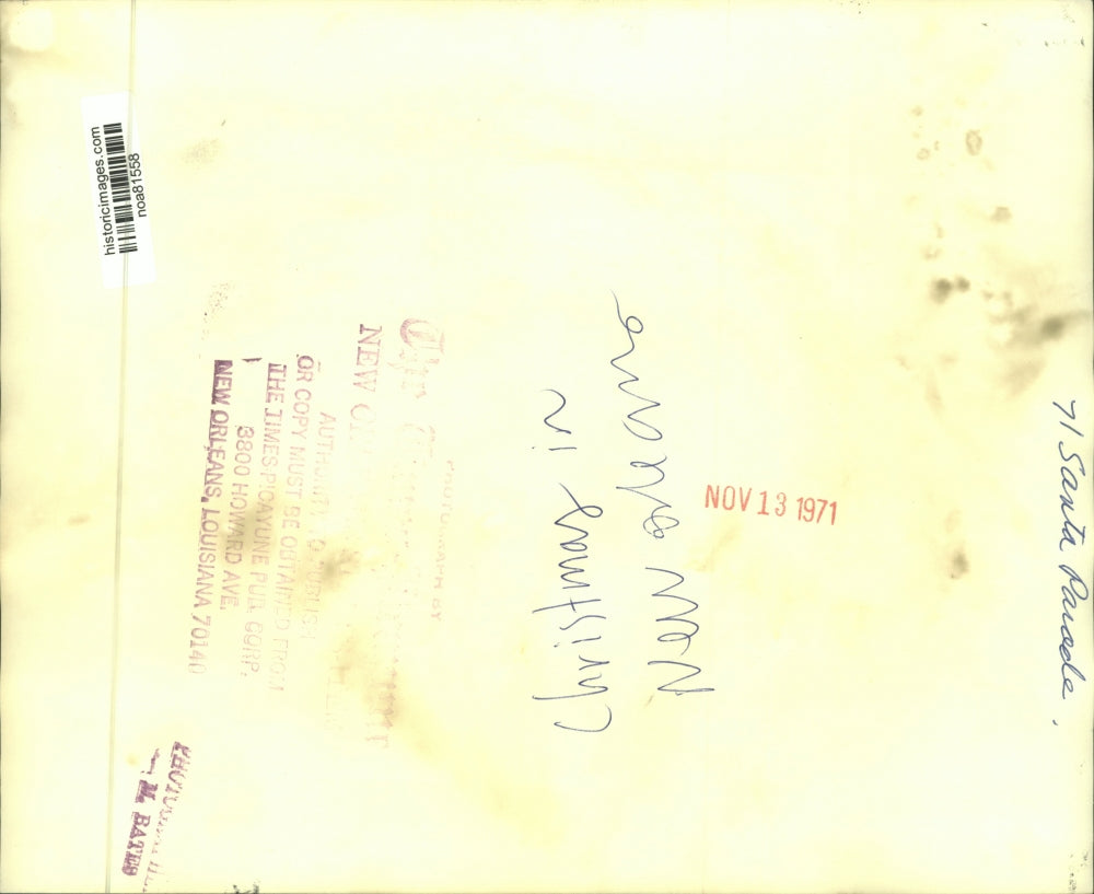 1971 Press Photo Santa's Circus Parade in New Orleans, Louisiana - noa81558