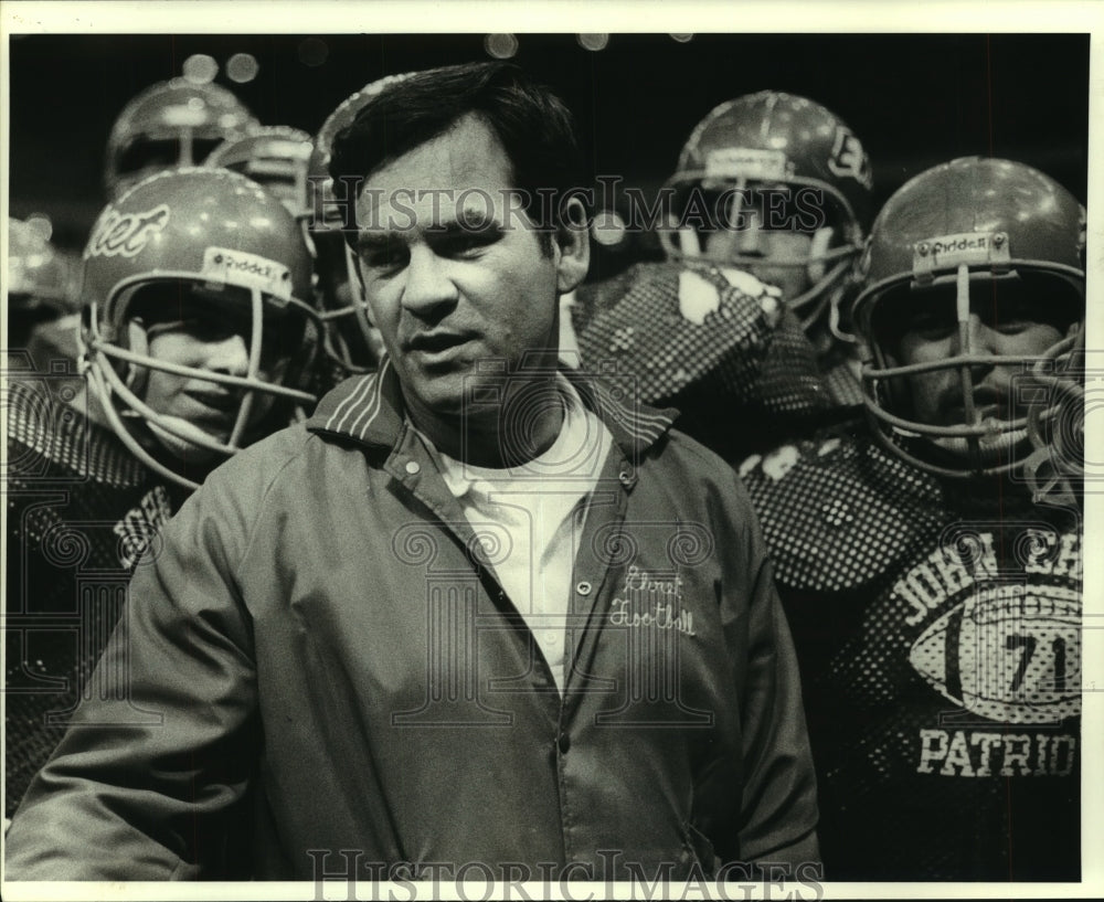 1981 Press Photo Football coach Jessie Daigle of Ehret- Historic Images