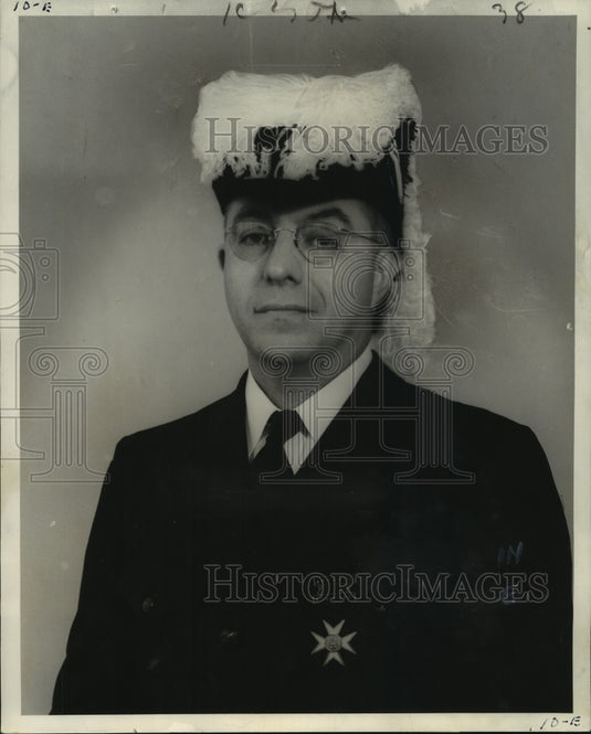  Press Photo Oliver H. Dabezies of Grand Encampment Knights Templar Louisiana- Historic Images