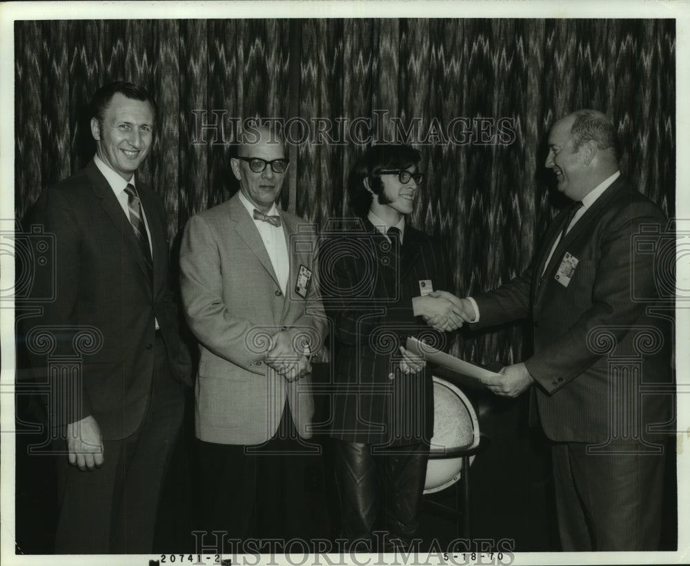 1970 Press Photo Boeing-sponsored National Merit Scholarship awarding ceremony - Historic Images