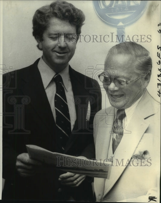 1978 Press Photo Richard Daschbach, Federal Maritime & Louis Robillia at meeting- Historic Images
