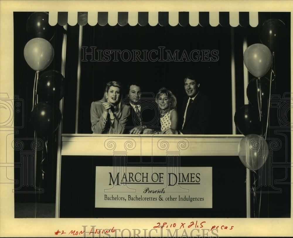 1990 Press Photo March of Dimes Presents Bachelors and Bachelorettes- Historic Images