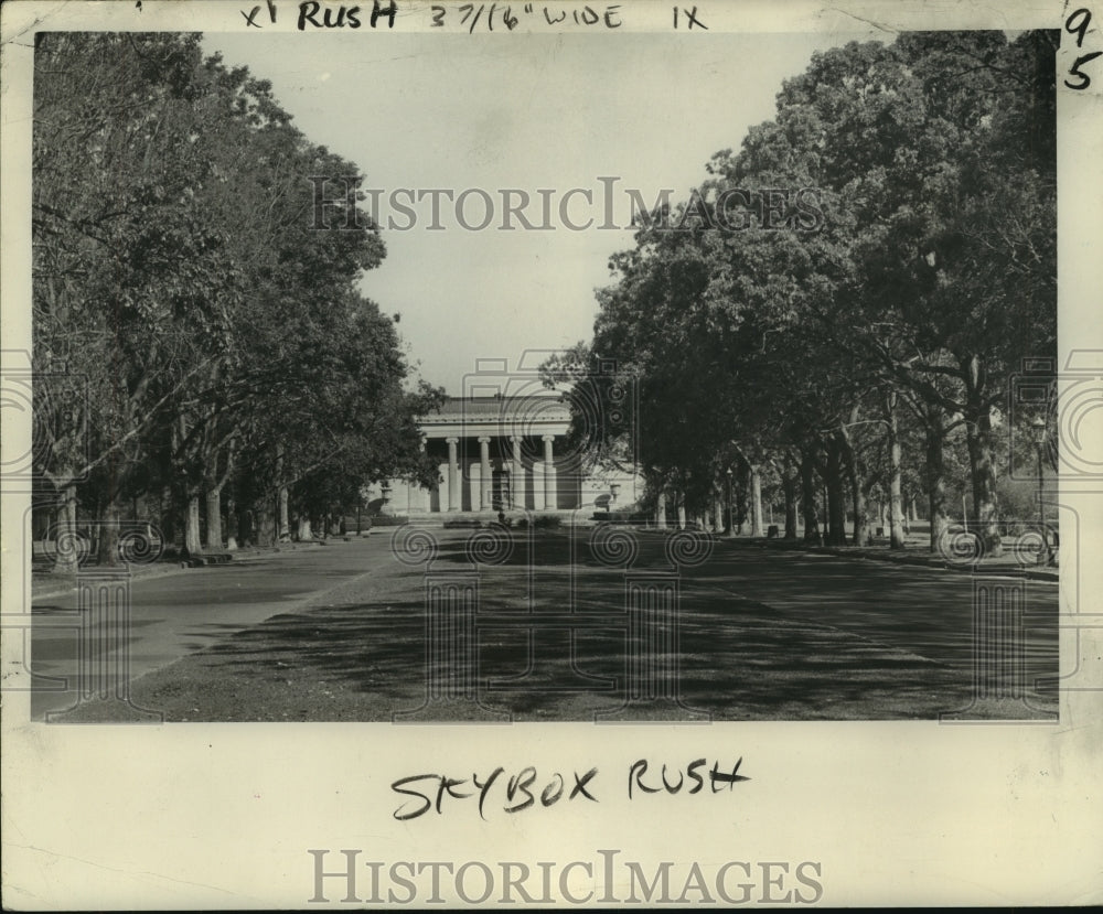 1963 Press Photo View of the Delgado Museum of Art from City Park- Historic Images