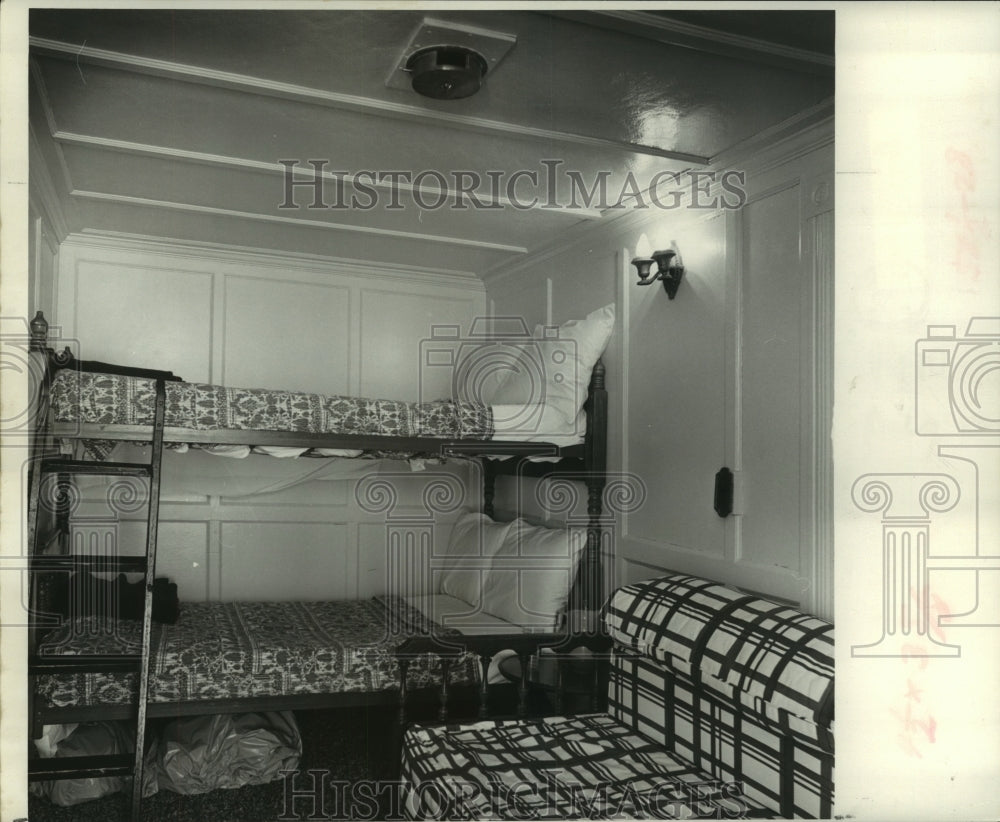 1972 Press Photo Staterooms though small are comfortable and inviting.