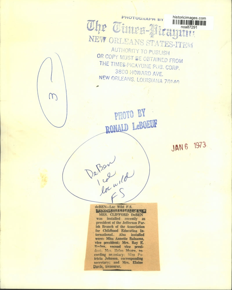 1973 Press Photo Mrs. Clifford DeBen of the Childhood Education International