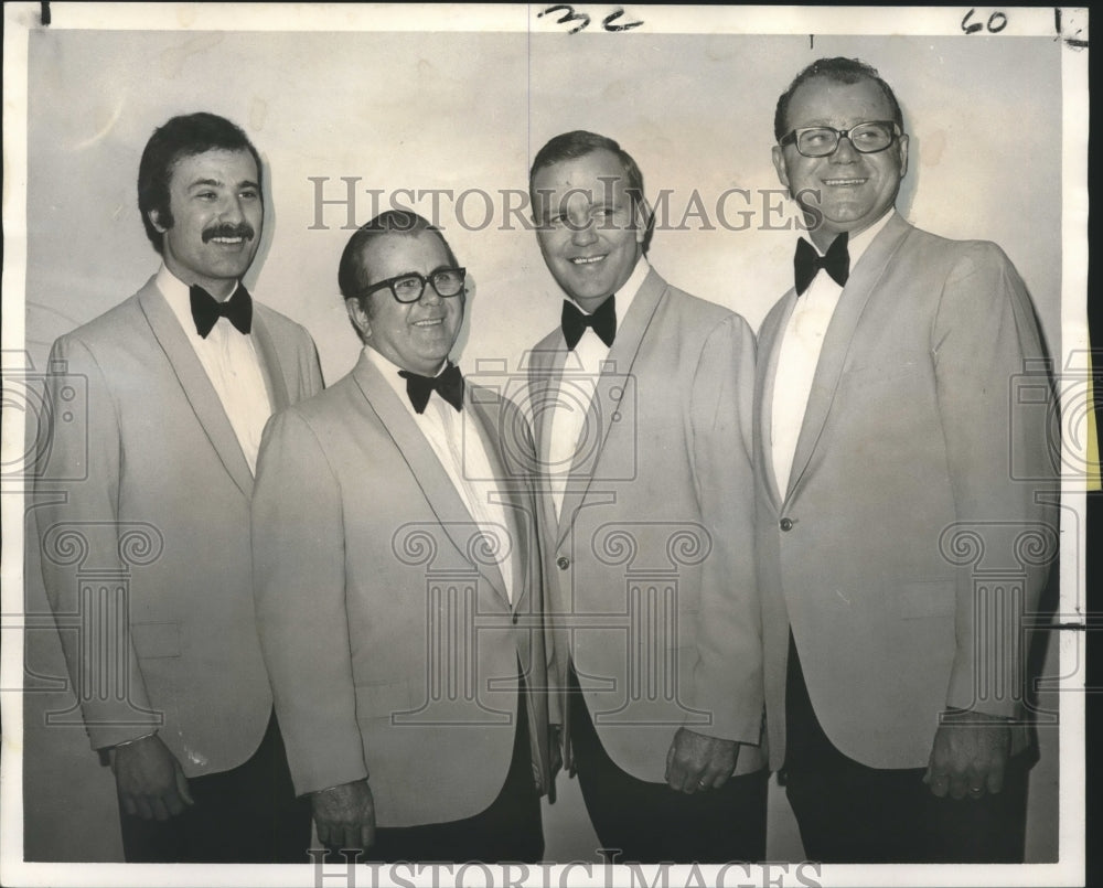 1971 Press Photo Members of the Derelicts Quartet at &quot;Harmony Holiday&quot; Concert- Historic Images