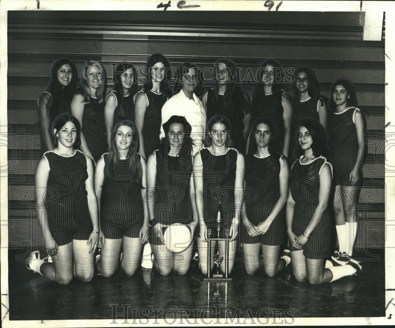 Load image into Gallery viewer, 1971 Press Photo Holy Angels Academy Volleyball Senior Varsity City Wide Champs
