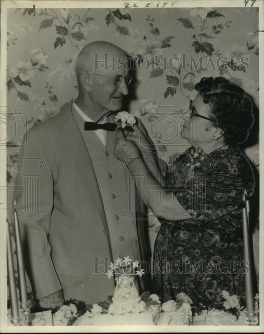 1963 Press Photo Mr. & Mrs. George E. Deris Celebrate 50th Wedding Anniversary