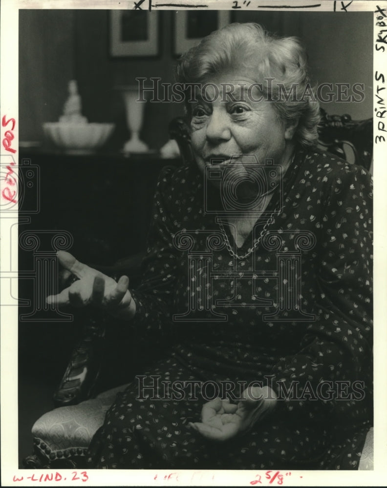 1984 Press Photo Norma Duff, Wendy&#39;s Restaurant&#39;s Clara Peller Look-Alike- Historic Images