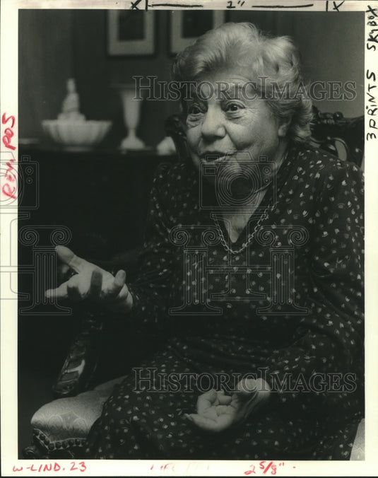 1984 Press Photo Norma Duff, Wendy's Restaurant's Clara Peller Look-Alike- Historic Images