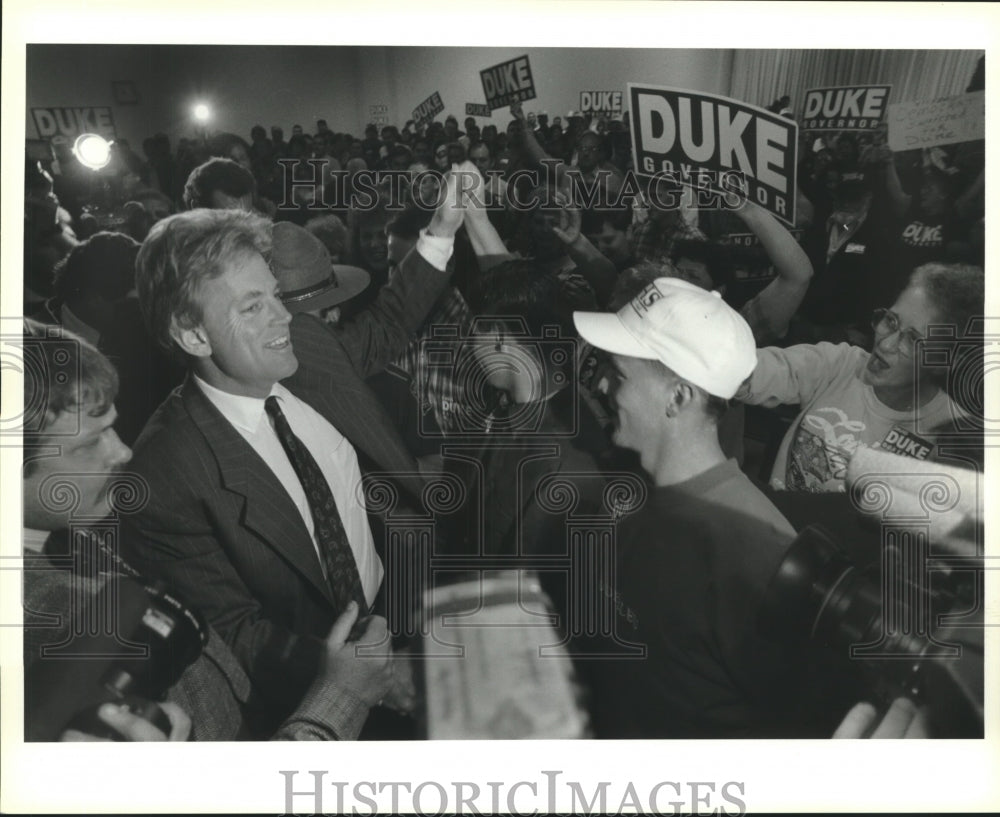  Press Photo Gubernatorial candidate David Duke with his supporters - Historic Images