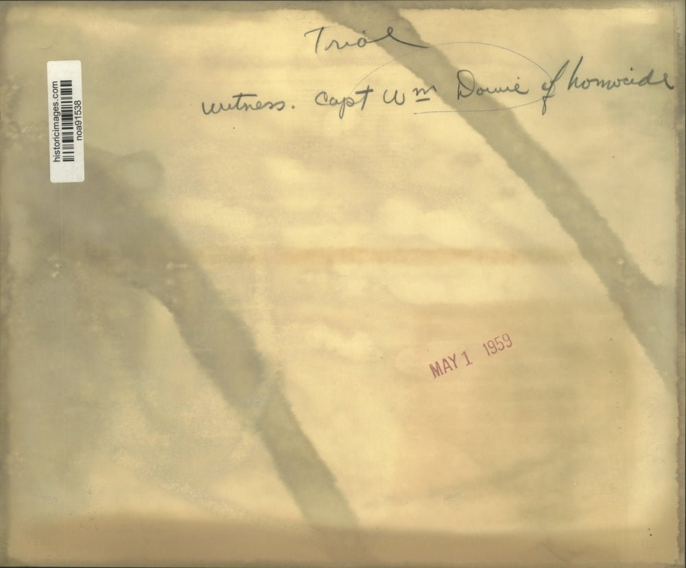 1959 Press Photo Witness Captain Wm Dowie, of Homicide. - noa91538