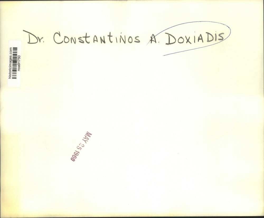 1960 Press Photo Dr. Constantinos A. Doxiadis, Famous Architect and Planner