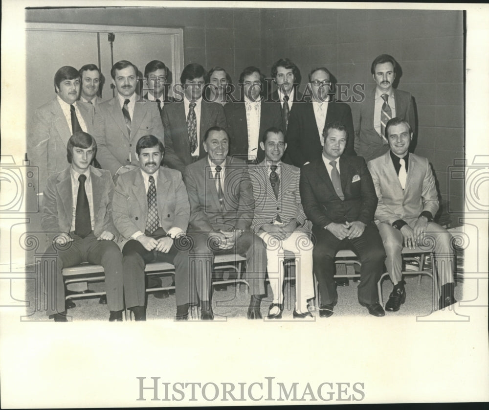 1973 Press Photo Group photo of New Orleans Men Marcel David, Jerome Long et al- Historic Images