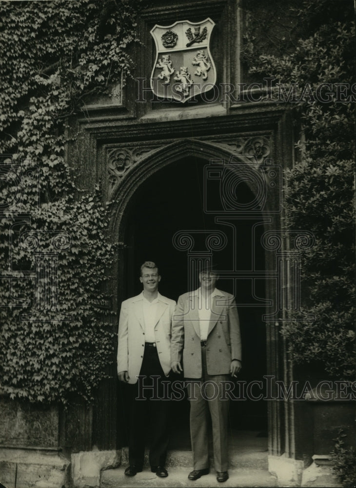1950 Press Photo Felix De la Houssage and Alex P. Mernone of New Orleans